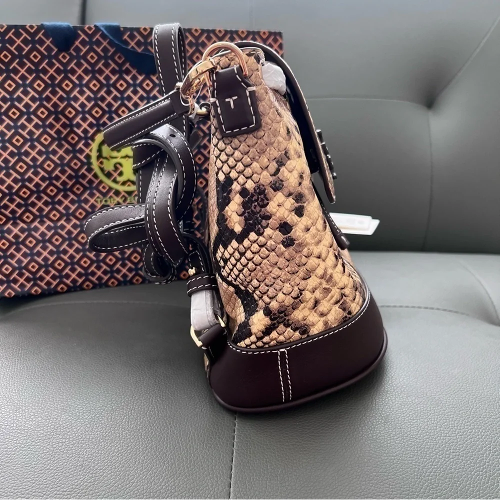NEW Tory Burch Thea exotic leather convertible backpack